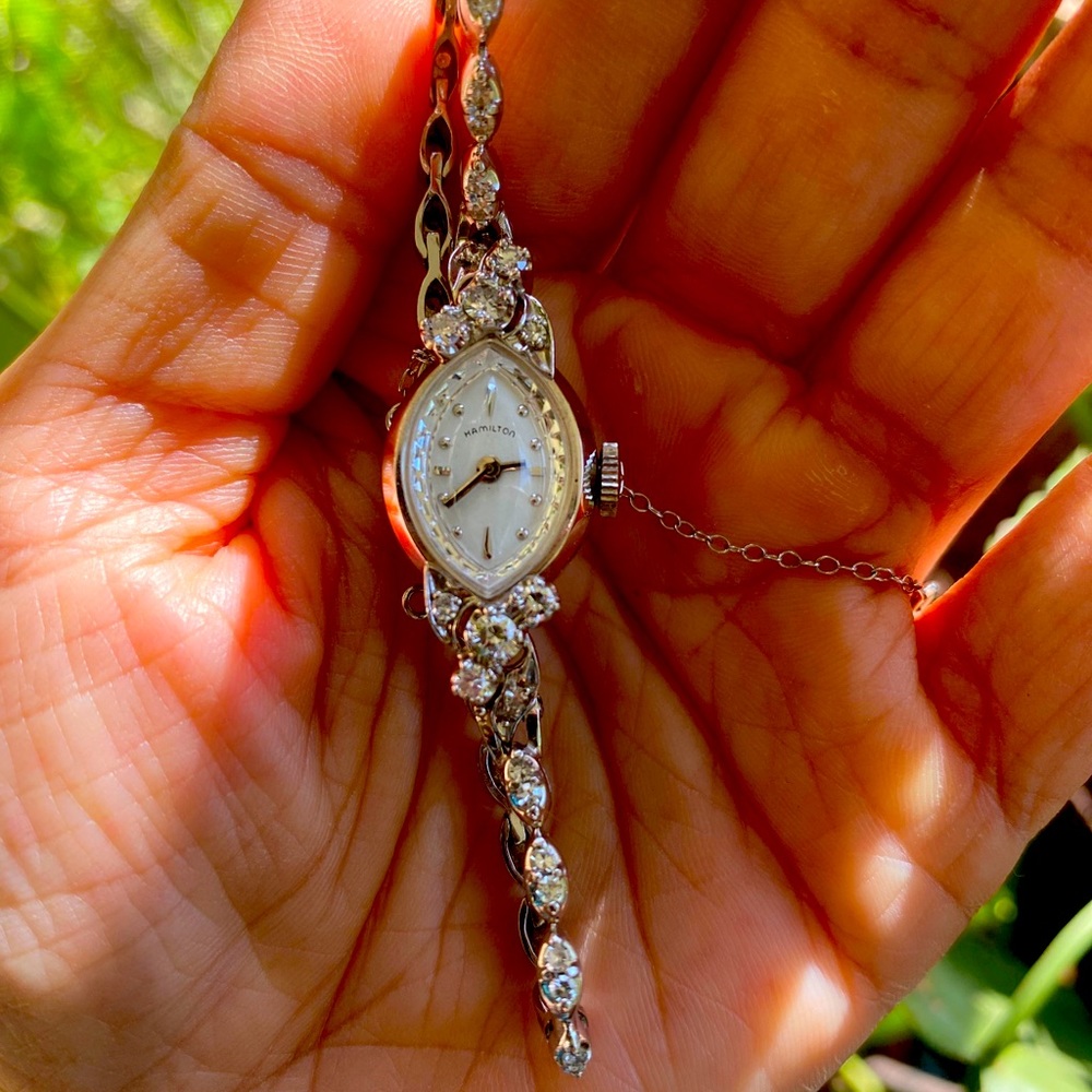 Vintage Hamilton Diamond encrusted watch